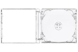 Vision Media® Lot de 5 boîtiers Standard pour CD/DVD avec Plateau Transparent 10,4 mm