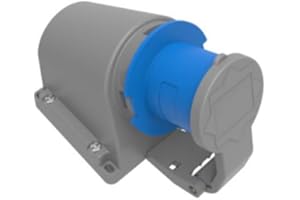 AW-Tools Camping Wand-Stecker CEE 32A/230V 2P+ E Caravan Boot IP44 mit Deckel