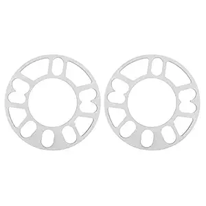 Silver Aluminum Alloy Wheel Adapters Shims, Rust-proof 2pcs Hub Wheel Spacers, for Preventing Tires Rubbing Against the Body for Replacing Old One