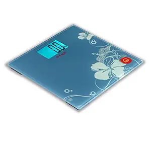 EAGLE EEP1002A Electronic Slim Design Personal Body Weighing Scale, LCD Display, Batteries Included, Printed Blue Body, 180 kg