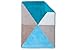 Baby Boum Sumptuously Soft Patchwork Single Bed Duvet Cover Elefun Collection (Turquoise/Taupe, 140 X 200cm)