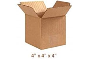 GP GLOBE PACKAGING 50 x SMALL MAILING SINGLE WALL PACKING CARDBOARD BOXES 4x4x4"