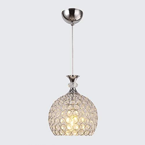 Preisvergleich Produktbild FXING Modernes, minimalistisches LED Single Head Kronleuchter Schlafzimmer kreative Persönlichkeit verglasten Balkon Veranda Kronleuchter E27 (Farbe: Silber, Größe: Durchmesser 30 cm).