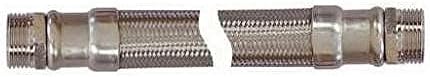 Stainless Steel Pressure Hose 2x Male Screws DN25 1 Inch with Stainless Steel Braided Outer Flexible Hose Braided Reinforced Hose 300 mm - 10,000 mm, 700mm, 1