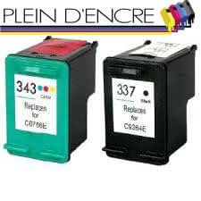 XL et 343 XL / Grande capacit&eacute; / Noir et Couleur /pour imprimante HP