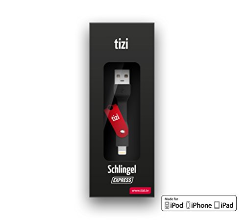 NEU equinux tizi Schlingel Express – Lightning USB Schlüsselanhänger-Kabel (Farbe: Monza Rot/Schwarz) mit Lightning Anschluss offiziell von Apple ‚Made for iPhone, iPad und iPod (MFI)‘ zertifiziert - 6
