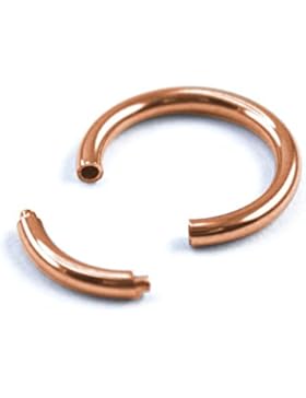 ROSEGOLD Segmentring Piercing - 8 Größen (1,2mm / 1,6mm ...) - Segment entnehmbar - Piercing Ring in Rose Gold...