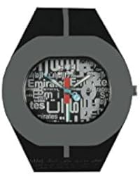 B360 watch Unisex-reloj de pared de tamaño mediano, 3 bar{1} analógico de cuarzo silicona B PROUD UAE NEGRO - GRIS