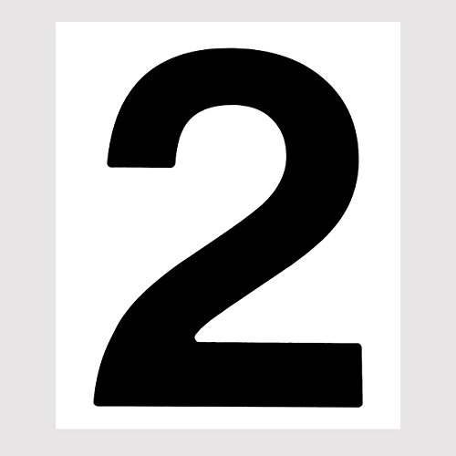 Thorwa® Design Hausnummer “Helvetica” aus Folie zum Kleben Aufkleben – Schwarz | H: 200mm | Aufkleber | moderne selbstklebende Hausnummer | für innen und außen geeignet (2)
