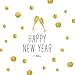 Produktbild Silvester-Servietten"Happy New Year" in weiß & gold mit Sekt-Gläsern - 33x 33cm - Silvester-Deko/Tisch-Dekoration Silvester/Neujahr / Silvester-Party Tisch-Dekoration (20 Servietten)