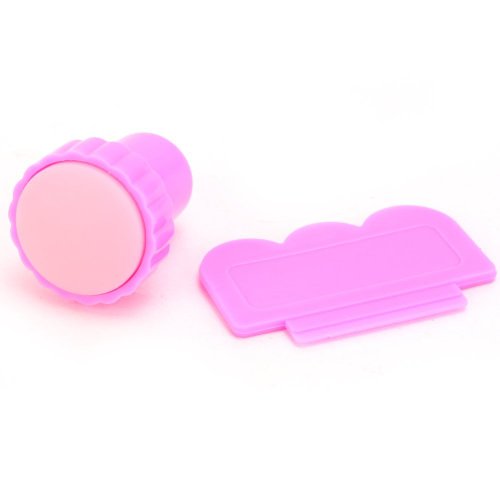 Davidsonne Nail Art DIY Nail Printing Template Tool Pink Color Nail Art Accessory
