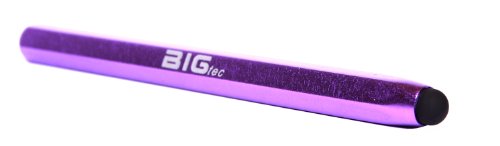 BIGtec Eingabestift Stift Alu Pen violett Touch Pen Zeichenstift für Apple iPhone iPad iPod HTC Acer Samsung Galaxy Nokia Grafiktablett Tablet PC kompatibel mit allen gängigen Tablett PC , Smatphone und PDA , Farbe violett , nur 21g , klassische Bleistiftform