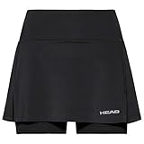ropa padel mujer adidas Ajuste normal. Head Club - Falda básica para Mujer, Mujer, 814399bksml, Negro, Small