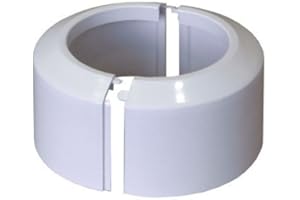 PLUMBING4HOME Alta divisione per due pezzi bianco WC rosetta tubo di collegamento pavimento coperto collare 110 mm