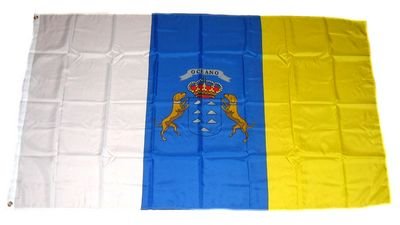 Preisvergleich Produktbild Flagge Fahne Spanien - Kanaren 90 x 150 cm FLAGGENMAE®