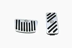 KMH Drill Free 2 Pc Anti Slip Pedal Cover Kit for FOR KIA A/T DIY Accelerator and Brake