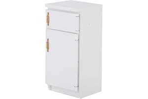 Zerodis Puppenhaus Zubehör 1:12 Puppenhaus Küche Miniatur Weiß Kühlschrank Ausgezeichnete Möbel Modell