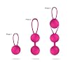 Rose red and purple silicone Kegel balls (2pcs)