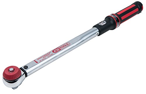 KS Tools 1/2 Zoll Ergotorqu Eprecision Drehmomentschlüssel mit Drehknopf Umsteck Ratschenkopf, 20-200 Nm, Limited Edition, 516.6042 - 3