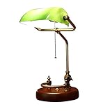 ✔ Die schöne glatte Oberfläche des Lampenschirms aus smaragdgrünem Glas wurde verdickt und poliert, damit er sich nicht verfärbt.Die elegante und haltbare Metallstruktur der Lampe rostet und blättert auch nicht aufgrund des Alters ab