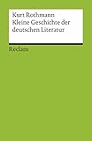 Image de Kleine Geschichte der deutschen Literatur: Reclams Universal-Bibliothek