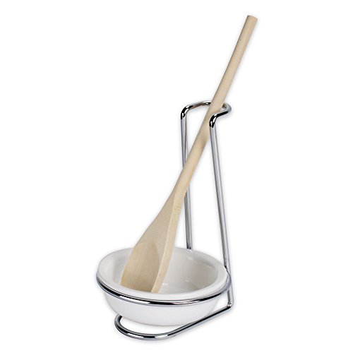 Edler Kochlöffel Ständer mit Porzellanschale und Holz Löffel "Le Cuisinier"