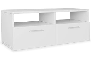 vidaXL Mobile Porta TV in Truciolato 95x35x36cm Bianco Mobiletto Arredo Salone