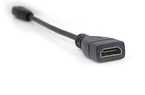 KRS – HD1 – High Speed HDMI Kabel schwarz für zB GoPro Hero 2 3 Adapterkabel micro HDMI-D Stecker zu HDMI-A Buchse - 3