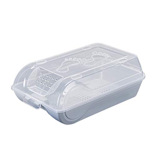 Preisvergleich Produktbild Yardwe Transparent Schuhschachtel Schuhbox Kunststoff Stapelbox Schuhkasten für Männer und Frauen (Blau)