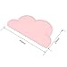 ZDTech Kids Silicone Cloud Placemat Slip Resistant Baby Infant Plate Table Mat Portable (Pink)