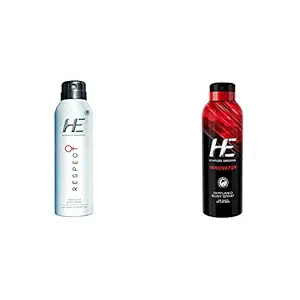 He Advanced Grooming Respect Perfumed Body Spray, 150ml And HE Innovator Mens Deodorant, 150ml