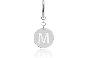 GD GOOD.designs EST. 2015 Llavero Letra con Chip de Compra - Colgante Personalizado con Grabado en Acero Inoxidable Plateado - Liberador de Carro de la Compra para Todos los carros de la Compra