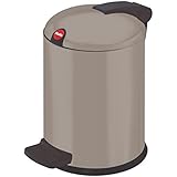 Hailo 0704-761 Trento - Cubo de la basura con pedal (4 l), color gris
