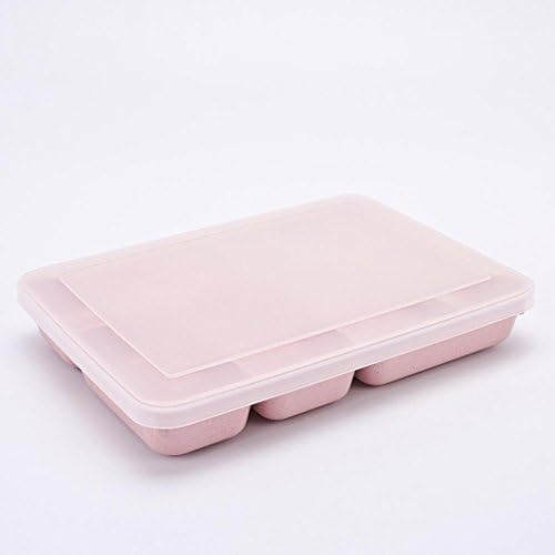 PIO Children's Lunch Boxes, Non-Toxic Microwave Oven Lunch Box Multi-Compartment Design Three-Color Optional Students With Lunch Boxes , pink