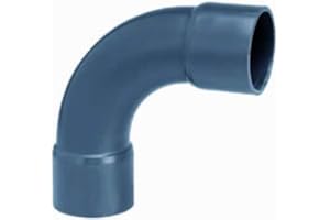 SIBO PVC Bogen 90° 50mm mit 2 Klebemuffen bis 10Bar TOP Qualität