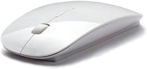 Ultra Slim Small Wireless Optical Mouse for Laptop PC Computer Apple Mac by Cooliker - White