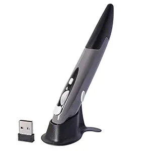 EDASH 2.4Ghz Optical Wireless Pen Mouse USB Receiver Laptop Drawing Writing Gray