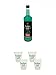 Produktbild Berliner Luft Pfefferminzlikör GLITTER NIGHTS 0,7 Liter + Berliner Luft Shot Glas 4cl 2 Stück + Berliner Luft Shot Glas 4cl 2 Stück