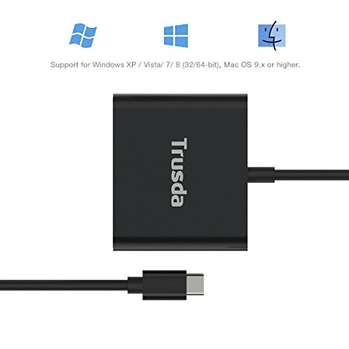 Trusda CR2C Type C superschnelles Aluminium-USB 3.0 3-in-1 Katenlesegerät für SD/CF/Mikro-SD - 8