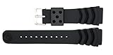 Genuine Seiko Z22 22mm Replacement Black Divers Watch Strap ZTA05J (4FY8JZ alternative) for Seiko Divers Watches