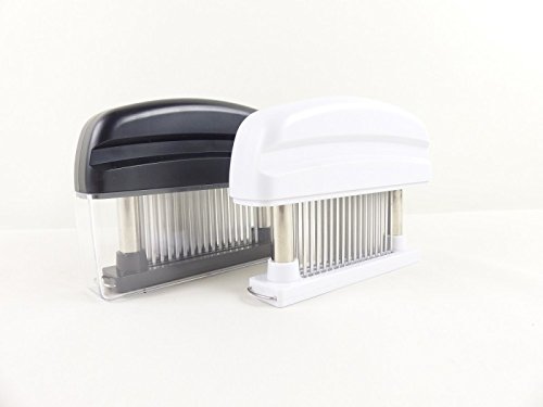 Fuxus® Steaker Fleischzartmacher Fleischhammer Fleischklopfer Fleischstecher grillen marinieren 48 scharfe Edelstahl Klingen, farbe:schwarz