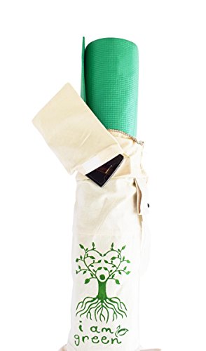 Active Elements 100% Natural Cotton unprocessed Green Environment Friendly Yoga Mat Cover Size: 7” x 28 inch (2)