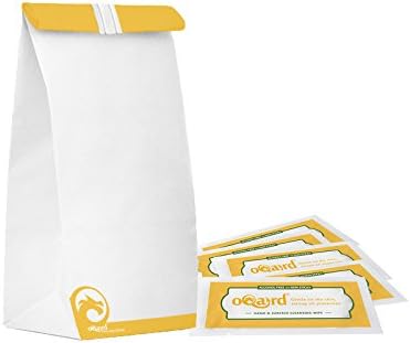 Oqard First Aid Lined Vomit Bag and Cleansing Wipes - 100 Bags, 10 Wipes