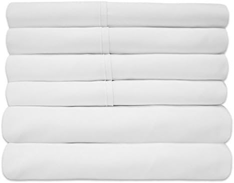 600 Thread Count 100% Cotton 3 Piece (1 Fitted Sheet &amp; 2 Pillowcase) Set, Long-staple Combed Pure Natural Cotton Bedsheets, Natural,Soft &amp; Silky Sateen Weave 35 Cm Deep Pocket UK King, Bright White Solid) by Victoria Bedding
