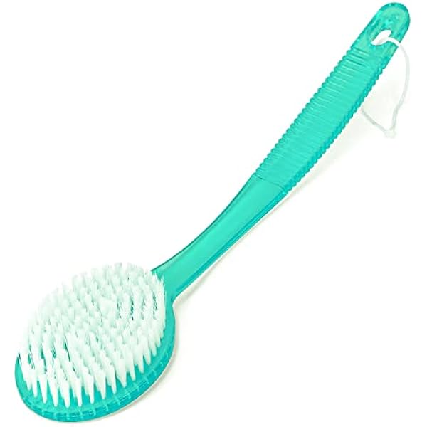 Kosmetex Badebürste Mit Langem Stiel – Transparent Weiß, Robuster Kunststoff, Für Rücken & Körper