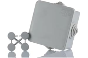 ABB IP44 Water Resistant Cable Connector Unit - T Box Hafobox - Shockproof Indoor/Outdoor Box - 65 x 65 x 32mm