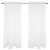 Halbtransparente Gardinen in zarter Voile-Qualität mit Tunneldurchzug. Ideale Wahl für Kinderzimmer, Wohnzimmer und Schlafzimmer