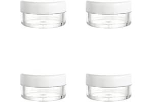 FYACCD Contenitori vuoti trasparenti, 4 contenitori per crema, campioni da viaggio, per balsamo per labbra, lozione, crema