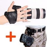 WITHLIN Photography Kit - Waist Belt Buckle Button + Camera Grip Wrist Band Strap for Camera SLR DSLR (Canon Nikon Sony Pentax Olympus,etc)