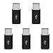Produktbild JBSTK USB-C auf Micro USB Adapter [ 5 Stücke ] USB Type C Adapter Konverter 56K Widerstand für Samsung Galaxy S9 S8 Note 8 MacBook (2015), ChromeBook Pixel, Nexus 5X / 6P, Nokia N1(Schwarz)